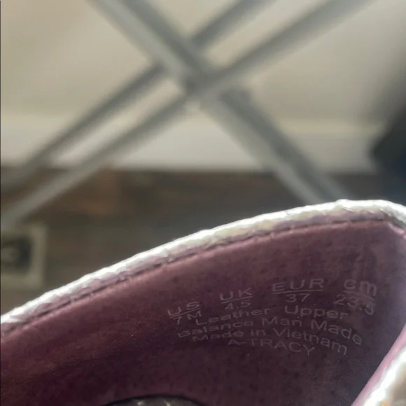 Sarto by Franco Sarto Tracy Metallic Snake Print Leather d'Orsay Flats Size 7 - Picture 9 of 9